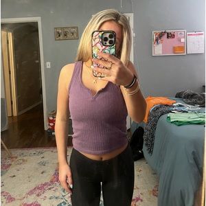 American eagle purple tank top size Xs fits XS/S